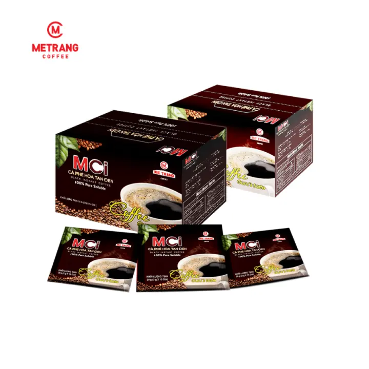 Cà Phê Hòa Tan Đen không đường 1in1 (MCi) – Mê Trang – Hộp 15 gói (2g/gói) – Mê Trang – top1shop