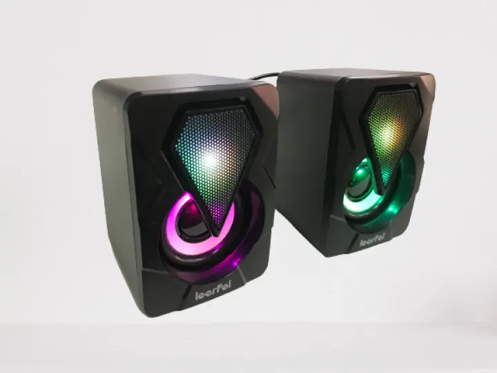 [HCM]Loa vi tính mini 2.0 LeerFei YST-1046 bass siêu trầm led nhiều màu tuyệt đỉnh cho laptop. máy tính điện...