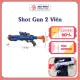 Đồ Chơi Trẻ Em Phóng Xốp Neft Cỡ Lớn SHOTGUN 2 VIÊN - Nhựa ABS Bền - 2 Màu Xanh Dương + Trắng. 