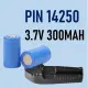 Pin Sạc Thay thế Dành Cho Đèn Laze Kim Loại Phi 19mm 20mm - Pin 14250 3.7V 300mAh. 
