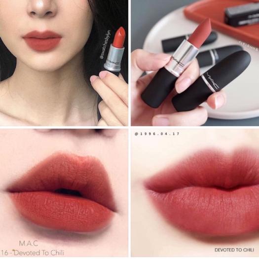 Set Son Mac Best Seller Fullsize Macys màu Ruby woo, Devoted to chilli,  bated breath - Son thỏi 