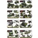 Bộ lắp ráp xếp hình Lego biệt đội xe tank xanh , Lego xe bán tải , Lego trực thăng. 