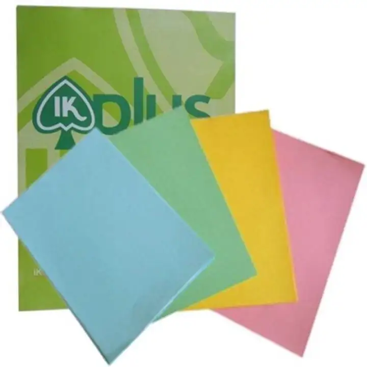 HCM]Giấy bìa giấy bìa cứng A4 loại 1 đủ màu 100 tờ/xấp trơn láng không hoa văn nhiều màu dễ sử dụng | Lazada.vn