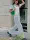 Quần jeans culottes cotton túi xéo màu nhạt LENCLOTHING 8687. 