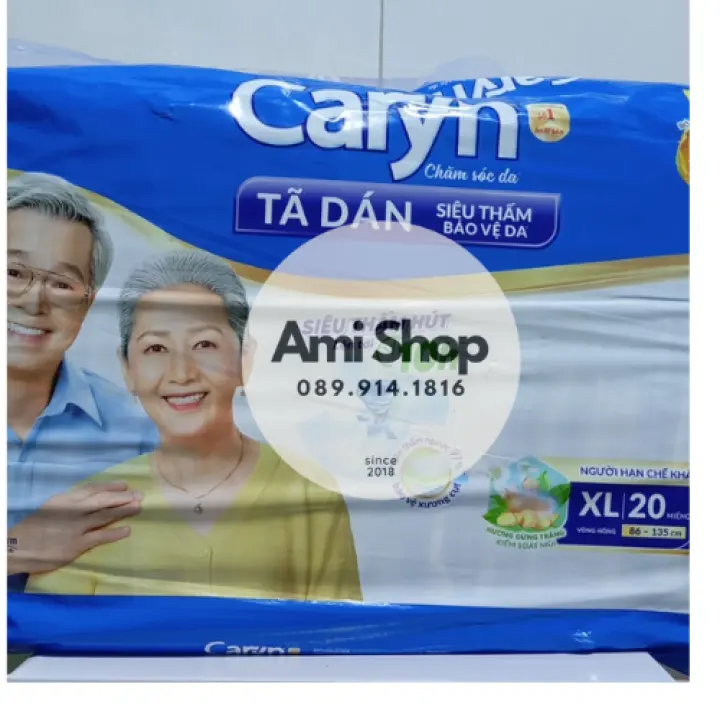 Tã dán người lớn Caryn XL20 MẪU MỚI 2024