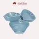 Bộ hoa mặt trời nhỏ đựng bánh trôi, bánh chay vẽ hoa đào trắng cao cấp Bát Tràng. 