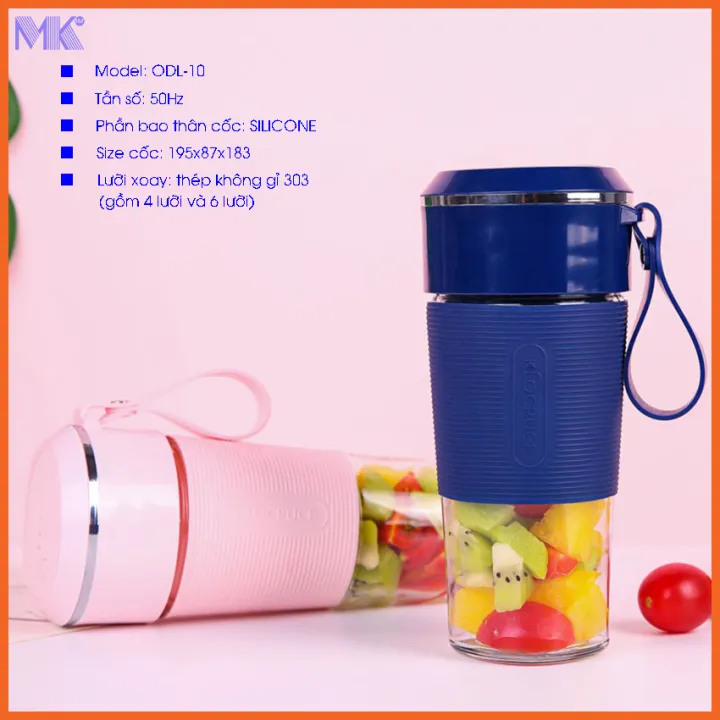 [Freeship HCM] Máy xay sinh tố mini Oudalang ODL-10 MK167, thuận tiện đi du lịch, mang theo khi đi thể...