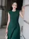 JOVEN Đầm Dài Martha Độn Vai Nhún Eo Trẻ Trung Thanh Lịch. 