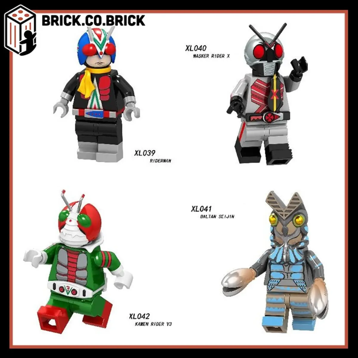 XL039 - XL042 Đồ Chơi Lắp Ráp Minifigures Và Non Lego Baltan Seijin And Masked  Rider Và Kamen Rider - Mô Hình Ultraman]