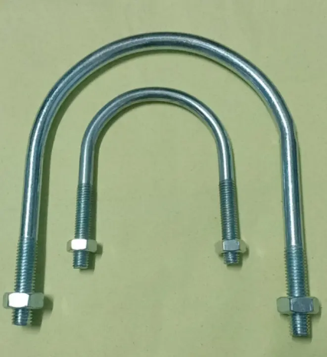 [CÙM UBOLT] M8 cùm Ubolt Cùm U sắt mạ niken, đai xiết định vị giữ ống PVC chữ U cố định hệ thống ống dân dụng & công nghiệp