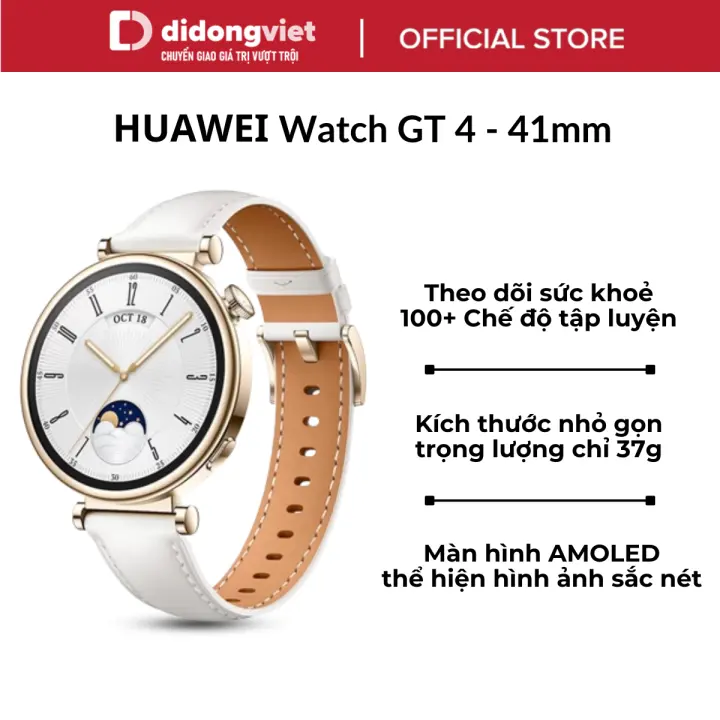 Đồng hồ thông minh Huawei Watch GT 4 41mm | Nghe gọi trực tiếp - Theo dõi giấc ngủ | Bảo hành chính hãng 12 tháng