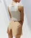 Áo thun nữ croptop thiết kế không đường may chất thun gân ôm form trẻ trung MIEU - KJ22. 