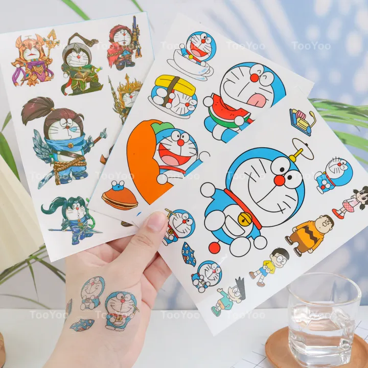 Hình xăm dán Tattoo DORAEMON DOREMON dễ thương cute TooYoo BK00015
