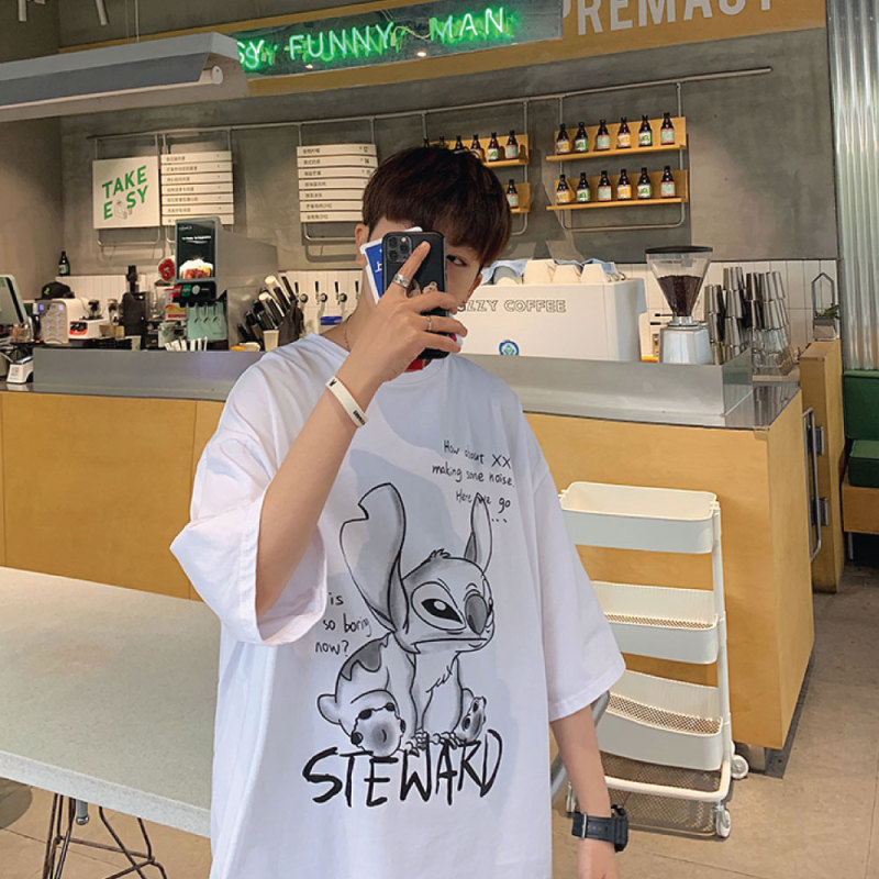 Áo thun tay lỡ Stitch City Cycle áo thun form rộng unisex Local Brand
