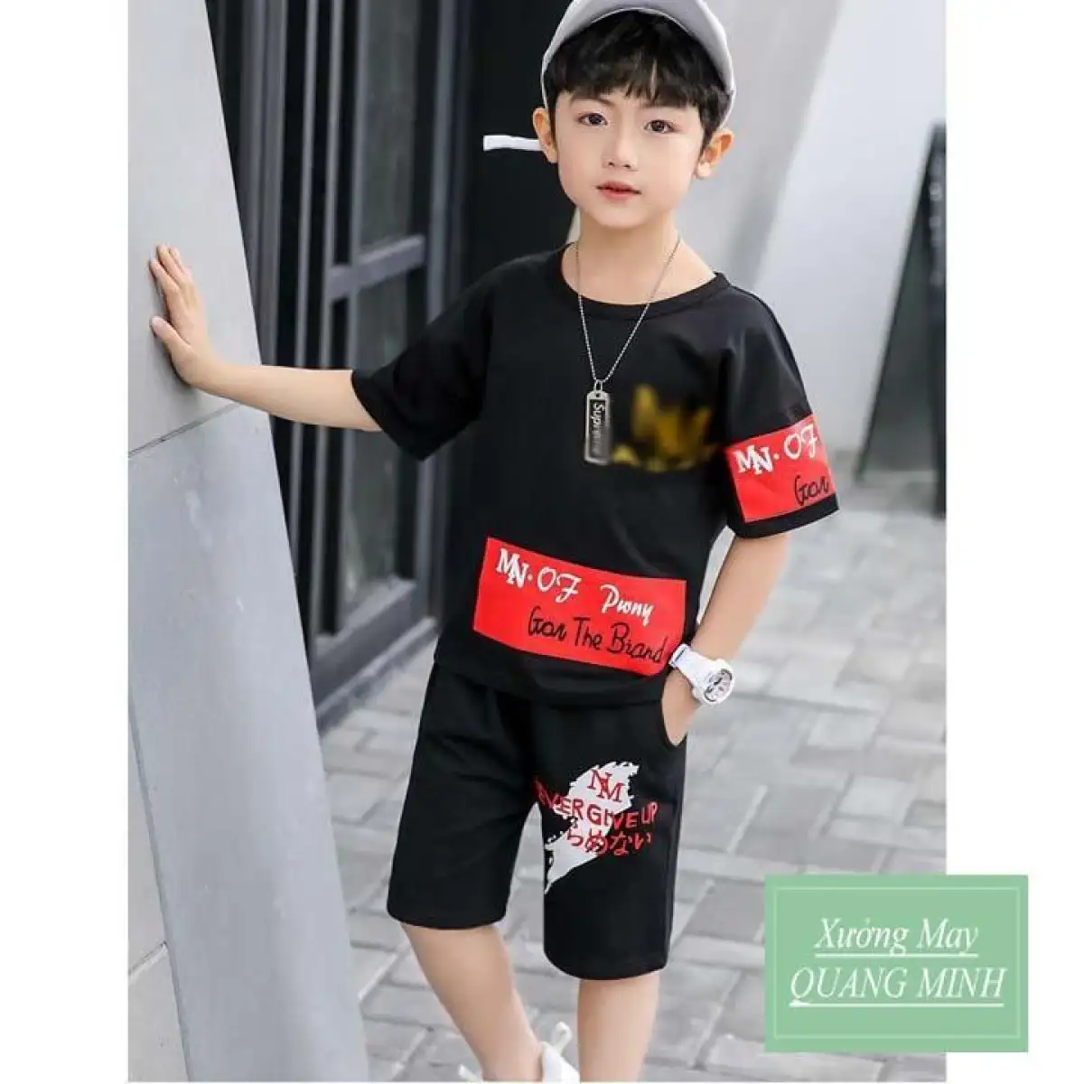 Set bộ quần áo trẻ em mẫu AEJ dành cho bé trai 6-10 tuổi. Chất vải đẹp,  hình in sắc nét