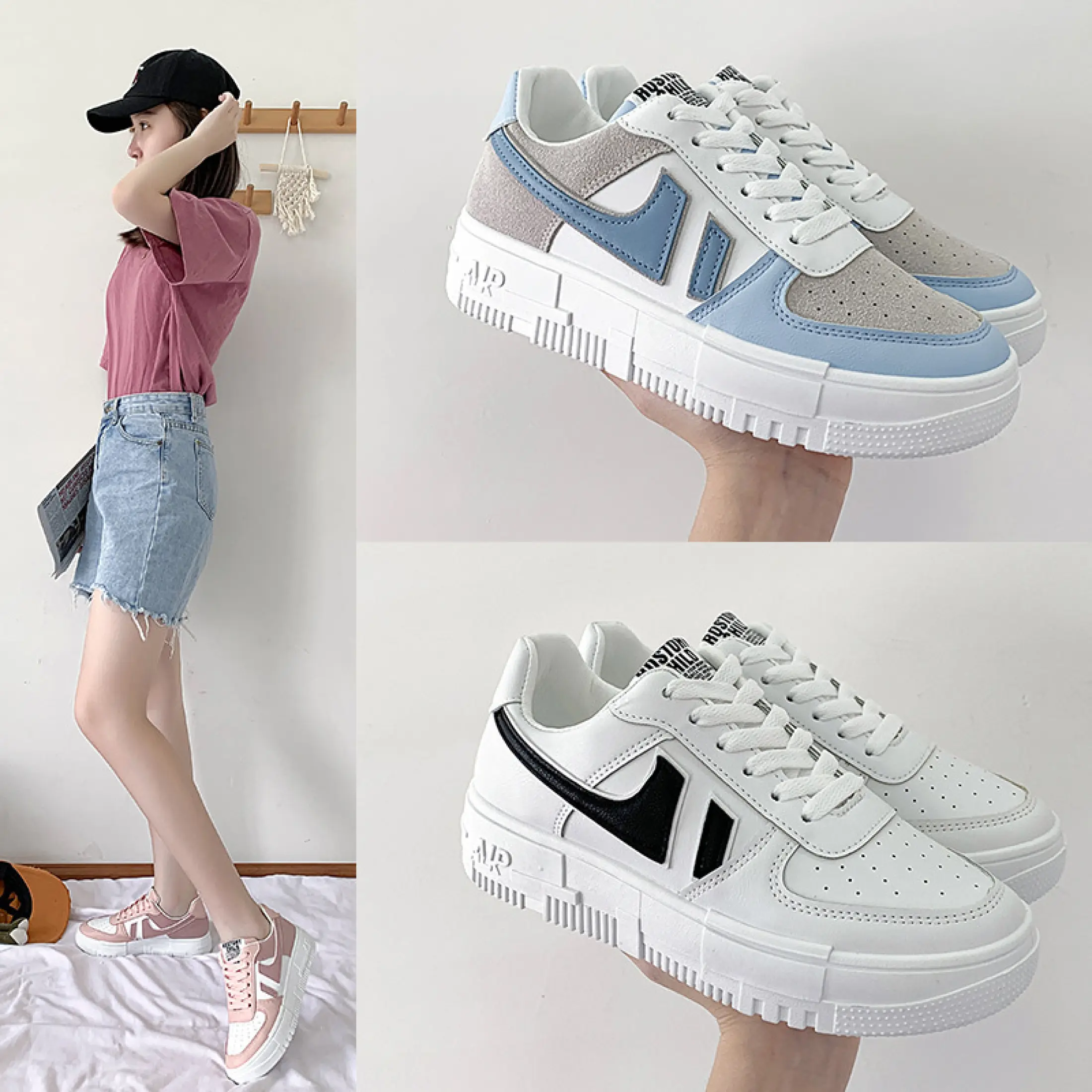 Giày thể thao nữ New AIR đế độn 4cm siêu đẹp, êm chân mẫu mới nhất 2022 hot trend, giày sneaker nữ đi học giá rẻ, giày bata nữ đẹp phong cách thời trang
