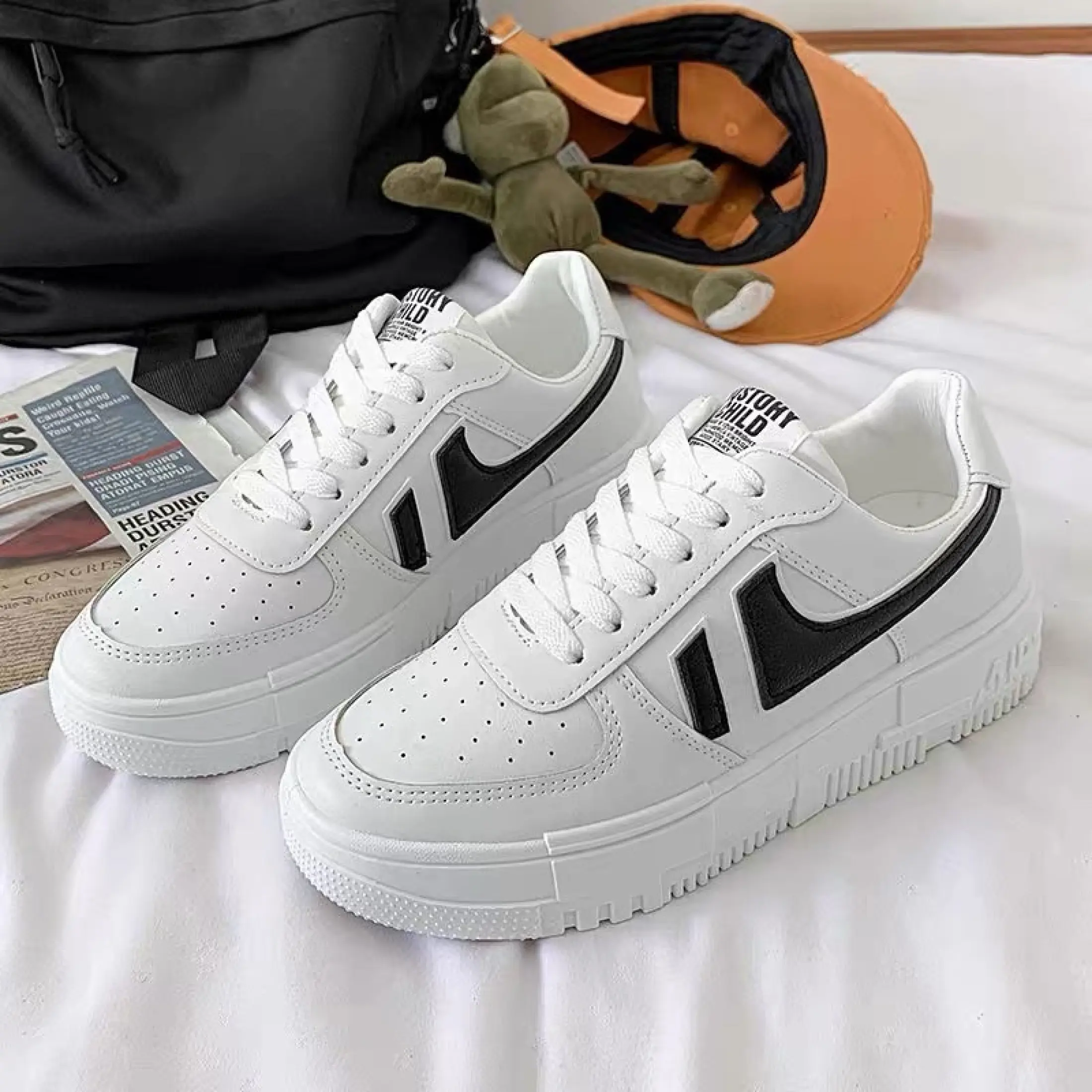 Giày thể thao nữ New AIR đế độn 4cm siêu đẹp, êm chân mẫu mới nhất 2022 hot trend, giày sneaker nữ đi học giá rẻ, giày bata nữ đẹp phong cách thời trang