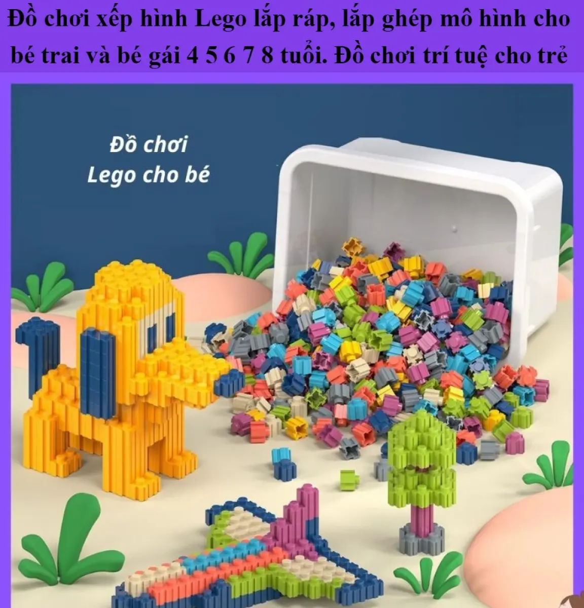 Đồ chơi xếp hình Lego lắp ráp, lắp ghép mô hình cho bé trai và bé gái 4 5 6  7 8 tuổi. Đồ chơi trí tuệ cho trẻ em MUMMI33