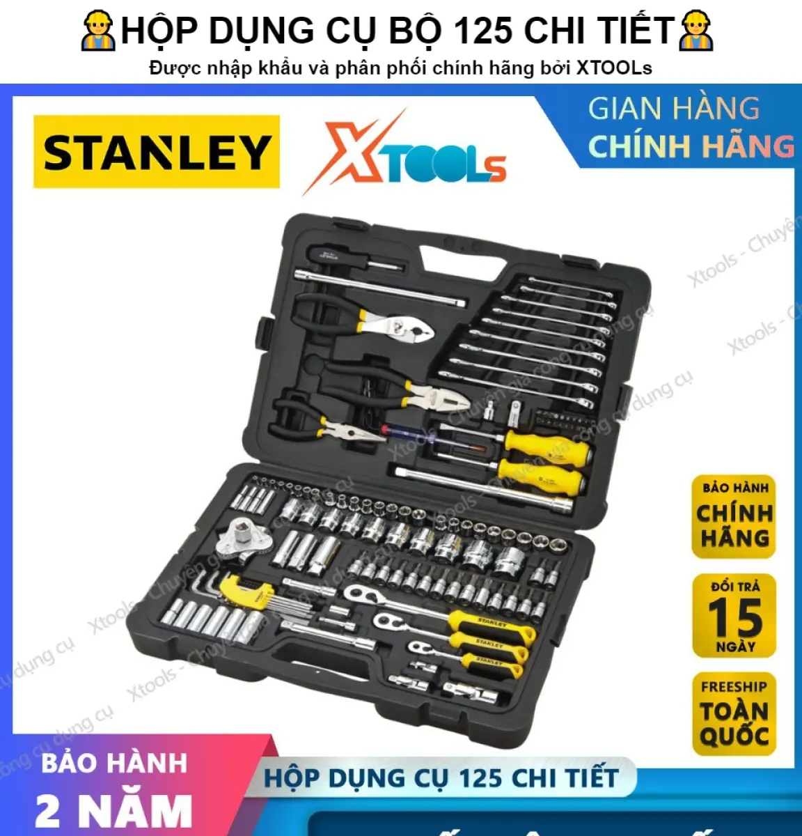 Hộp dụng cụ bộ STANLEY STMT74393-8-23 125 chi tiết. Túi dụng cụ đa năng